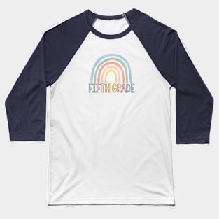 Fifth Grade Gift Fifth Grade Teacher Gift Fifth Grade Rainbow Baseball T-Shirt